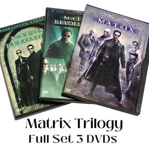 Matrix Trilogy Full Set 3 DVDS MATRIX Complete Series DVDs
